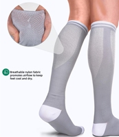 Bas de compression doux et doux pour soulager la douleur pour les personnes âgées, soutien des varices, œdème, chaussettes de compression de qualité médicale pour les personnes âgées