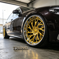 Jantes en alliage forgées en or concave profond pour Dodge Challenger LC LD Hellcat Chevy Camaro Alpha 19 20 pouces 5x115 5x120 Jantes personnalisées
