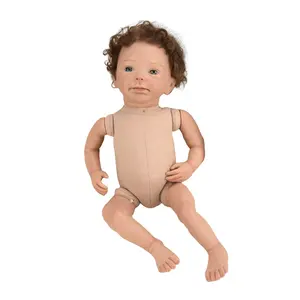 20'' Silicone Doll Reborn Baby girl naked doll 52 CM realistic Handmade  Cloth Body Babies nude Doll Toys for Children Best Gift