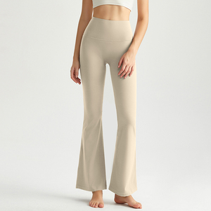 Nuevos Leggings de Yoga Sexys para <span class=keywords><strong>Mujer</strong></span>, Cintura Alta, Efecto Levanta Glúteos, Leggings de 9/10 de Longitud, Pierna Ancha, Ajustados, de Secado Rápido, Pantalones Deportivos - Product Image 2