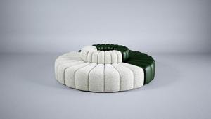 Sofá Modular Moderno de Tela, Forma Irregular de Guijarro, Otomana para Sala de Estar, Muebles Tapizados para Proyectos Hoteleros - Product Image 4