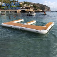 Bateau banane gonflable personnalisé en PVC, capacité 100-500 kg, plateforme flottante aquatique, quais flottants pour le stationnement de bateaux à moteur