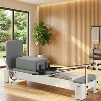 Machine de Pilates Reformer en bois de chêne avec revêtement en poudre, équipement d'entraînement de Pilates, système d'entraînement de Pilates pour la maison, la salle de sport et le studio