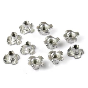 Furniture Bolt Four Prong Nut M3 M4 M5 M6 M8 M10 Zinc Plated For Wood Panel DIN928 Industrial Design - Product Image 1
