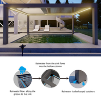 Gazebo en aluminium bioclimatique personnalisable, persienne de toit motorisée rétractable, écran extérieur étanche, poudre pour balcon