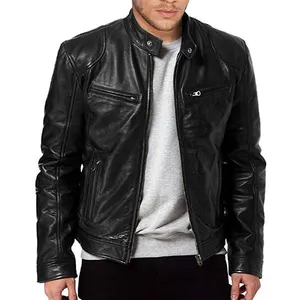 wholesale men real leather jacket ledar jeket for man