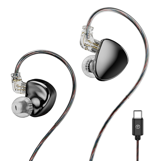Trn Mt5 Earphones Dual Dynamic Driver In-Ear Monitors In-Ear Headphones High-Quality Cables Design 10mm Dual Cavity Earphone