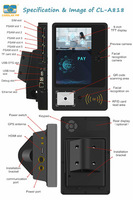 Écran tactile de 7 pouces avec reconnaissance faciale, validateur POS pour bus, Cardlan CL-A818, prend en charge le système d'exploitation Android avec caméra intégrée