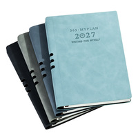 Agenda professionnel A5 2027, version anglaise, couverture rigide, carnet portable, agenda quotidien épaissi, journal personnalisé pour les affaires