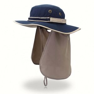 Outdoor Summer Anti UV Proof Travel Sun Cap Fisherman Bucket <b>Hat</b> With Neck Shade Flap - Product Image 2