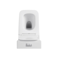 WC moderne en céramique blanche, certifié WaterMark, à poser au sol, sans bride, à double chasse, deux pièces, avec siphon en P