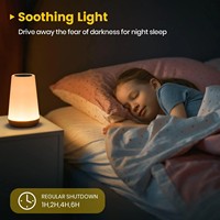 Lampe de chevet pour chambre à coucher, 13 couleurs changeantes, lumière de nuit tactile RGB, télécommande, intensité réglable, rechargeable par USB, LED portable