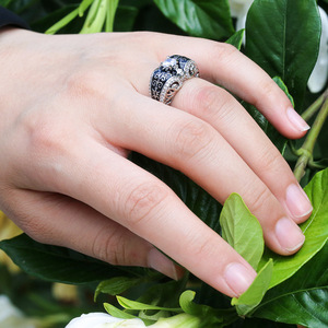 Anello in Smalto con Motivo a Filigrana per Donne, Elegante Gioiello da Dito alla Moda - Product Image 2