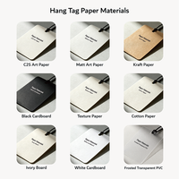 Etichette Pendenti Goffrate dal Design Semplice, Personalizzate e Stampate, Ecologiche, in Cartoncino Opaco per Branding di Abbigliamento, Vendita all'Ingrosso