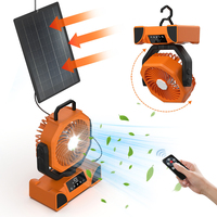 Ventilateur portable sans pales à brume d'eau oscillante pour camping, avec télécommande, quatre vitesses, moteur sans balais, en plastique