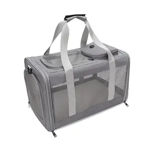 Factory Wholesale Breathable Pets Cat Carrier Airline Approved Travel Bag For Pet Dogs