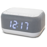 LED Digitaler Wecker FM Radio USB Bluetooth Lautsprecher Wireless Fast Wireless Ladestation Radios