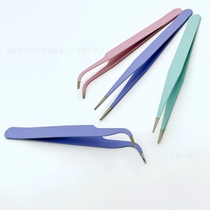Zongsheng Stainless Steel Tweezers 0.2mm Anti Static For Eyelash And Diy Use - Product Image 1