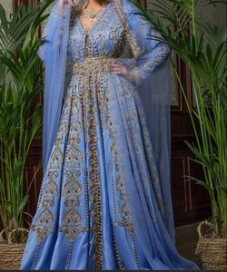 Atiya libas lehenga choli อะซิเตทสำหรับผู้หญิงมีความยาวพื้นปัก zardozi สำหรับงานปาร์ตี้และงานแต่งงาน - Product Image 1