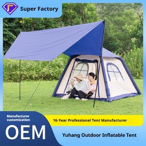 Tenda da Campeggio e Spiaggia Completamente Automatica ad Apertura Rapida, Gonfiabile per Esterni, per 3-5 Persone con Tenda Laterale - Product Image 1