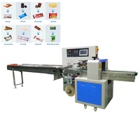 Machine d'emballage haute vitesse pour sachets oreillers de mini-glaces, biscuits, bonbons et snacks, avec imprimante de date