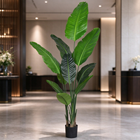 Faux bananier du voyageur artificiel en pot, plante verte bionique pour la décoration intérieure du salon et de la maison