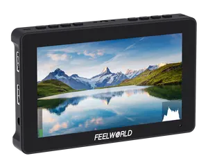 Monitor hdmi feelworld f5 pro v2, câmera com 4k e 5.5 polegadas, monitor de área externa, 3d, tela touch, ips, fhd 1920x1080 para câmera dslr