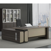 Bureau de direction moderne en L de luxe de haute qualité, personnalisable, avec hauteur réglable, design modulaire, construction en bois d'orme en option