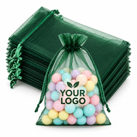 Sac de shopping en organza transparent avec cordon de serrage, imprimé sur mesure, petite pochette cadeau pour bijoux, bonbons et accessoires