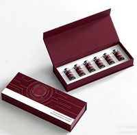 Boîte d'emballage aseptique personnalisée pour flacons, boîte rigide en papier holographique durable avec fermeture magnétique, étiquettes pour flacons de 3 ml/5 ml/10 ml