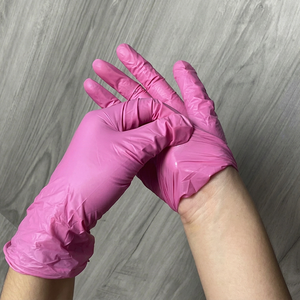 Gants jetables en nitrile rose, 50/100 pièces, pour le nettoyage de la cuisine, adaptés aux outils de manucure, de coiffure, de tatouage et de préparation alimentaire - Product Image 1