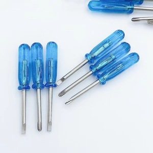 Mini tournevis de 45 mm en acier au carbone nickelé bleu, 20 embouts <span class=keywords><strong>Phillips</strong></span> et plats, outil de réparation pour jouets et montres - Product Image 1