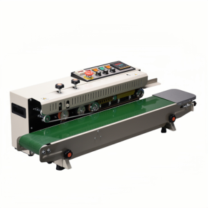 FR1000 Scelleuse de sacs en papier et plastique électrique automatique horizontale de table à entraînement par engrenages, en acier inoxydable durable, avec fonction date - Product Image 2