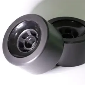Logo personalizzato 100x58 elettrico ruota di skateboard fornitore della porcellana 5610Pc lungo buco nero fibbia nera nero PU elettrico ruota di Skateboard