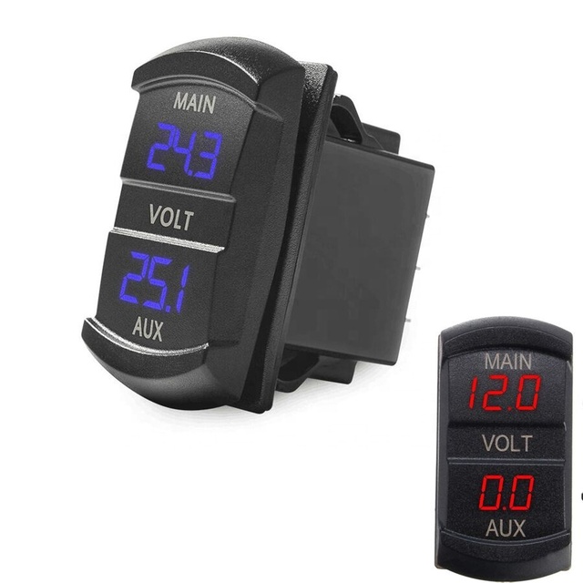 Vehicle/motorcycle/boat modified voltmeter LED DC digital display voltmeter head measurement 6-30V