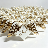 Ornement commémoratif personnalisé en acrylique, ange, décoration pour la maison, pendentif, décoration de Noël, minimaliste, luxueux, durable, vente en gros