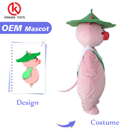 Kinqee Excellent produit robe de soirée populaire Costume de mascotte de cochon en peluche Animal mignon Costume de mascotte géant gonflable personnalisé