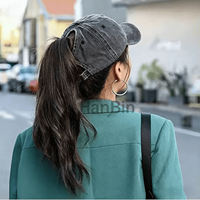 Casquette de baseball unisexe vintage en coton, ajustable, non structurée, couleur unie, effet vieilli, vierge, lavée, avec logo personnalisé