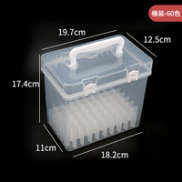 Boîte de rangement pour stylo marqueur blanc d'usine 36/48/60/80/108 étui à crayons transparent couleur