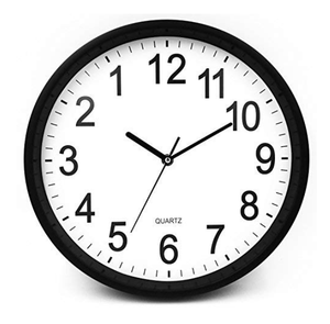 12" <b>Battery</b> Operated Anticlockwise Reverse Run Backwards Wall <b>Clock</b> for Living Room Office School Classroom Hairdressing - Product Image 2