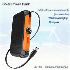 <span class=keywords><strong>Batterie</strong></span> <span class=keywords><strong>Externe</strong></span> <span class=keywords><strong>Solaire</strong></span> Power Bank Chargeur Mobile <span class=keywords><strong>Solaire</strong></span> 20000mAh 30000mAh 40000mAh 50000mAh avec Câbles - Product Image 2