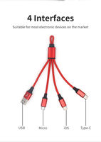 Câble de charge USB 5 en 1 avec logo personnalisé, porte-clés, câble USB C tressé court pour imprimante, cadeau promotionnel