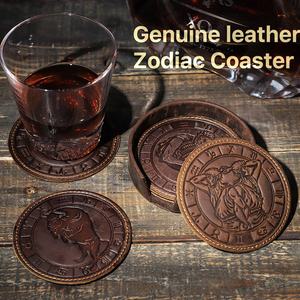 ถาดรองแก้วกาแฟหนังแท้สไตล์ยุโรป6ชิ้น/เมตร - Product Image 2