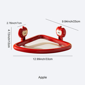 Organisateur d'angle mural en plastique UFORU pour salle de bain et toilettes, avec design de style Apple, supports de rangement - Product Image 4