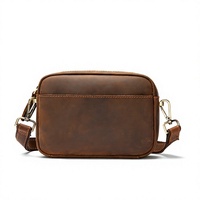 Sac de voyage personnalisé en cuir de vachette vintage, capacité moyenne, fermeture éclair, durable, imperméable, pratique, poignée souple, pour le rasage