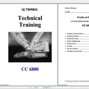 Terex Demag кран полная модель обслуживания техническое учебное руководство, схема и руководство по эксплуатации