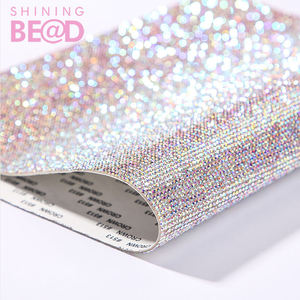 Feuille de cristal AB auto-adhésive pour vêtements/sacs/chaussures, maille strass 24x40cm, vente en gros, livraison gratuite - Product Image 5