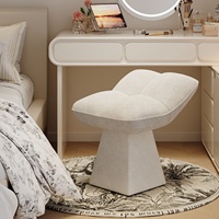 Chaise de maquillage rembourrée en flanelle de pin, tabouret de change de chaussures pour la maison, design minimaliste moderne, chaise de table à maquillage haut de gamme pour manucure