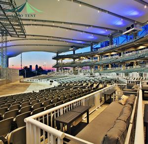 पेशेवर कारखाने आधुनिक डिजाइन टेन्सीड झिल्ली संरचना व्यायामशाला निर्माण स्थिर इस्पात संरचना वास्तुकला - Product Image 4