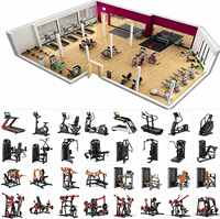 Équipement de musculation professionnel en acier robuste pour salle de sport, ensemble complet de 300 m², machine d'entraînement de force professionnelle, pack club, usine OEM, CE